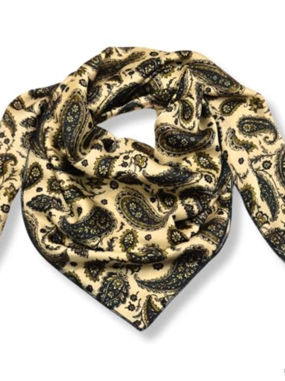 100% Pure Silk Western Wild Rag Scarf 36x36 Paisley Neckerchief Bandana